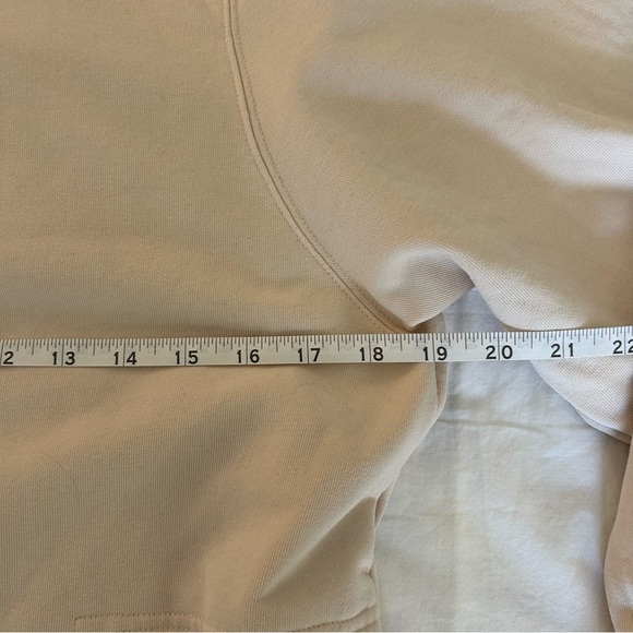 Pinkblush Sweatshirt Dress Oversized Cream Tan Small - Picture 11 of 14